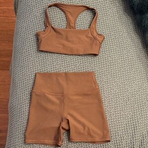 Abercrombie & Fitch YPB Chocolate Brown Bike Shorts Set
